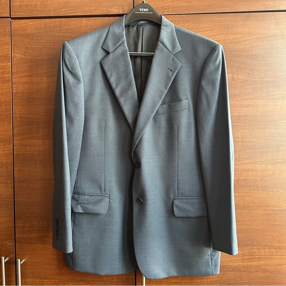 JOSEPH ABBOUD GRAY MENS CLASSIC SUIT JACKET
